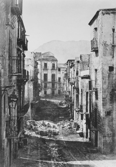 Destruction of the Castres Quarter, Palermo, 1860 by Gustave Le Gray